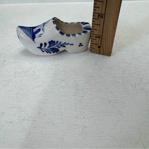 Vintage Delft Blue Small Clog Ashtray Hand Painted Holland Windmill - Picture 12 of 13
